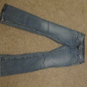 Suki high rise baby boot silver jeans